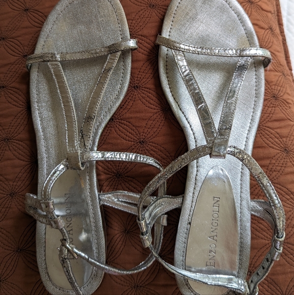 Metallic Silver Sandals - Picture 2 of 7